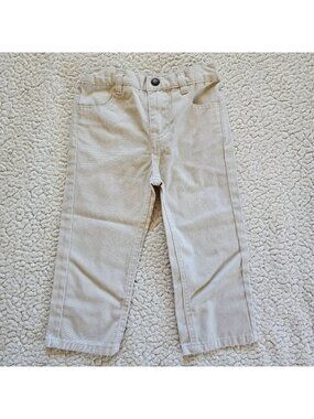 Nautica Toddler Boys Chino Pants Beige Twill 24M Cotton-Blend Elastic Waistband